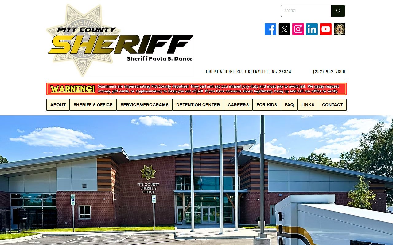 Pitt County arrest records Sheriff's Office source