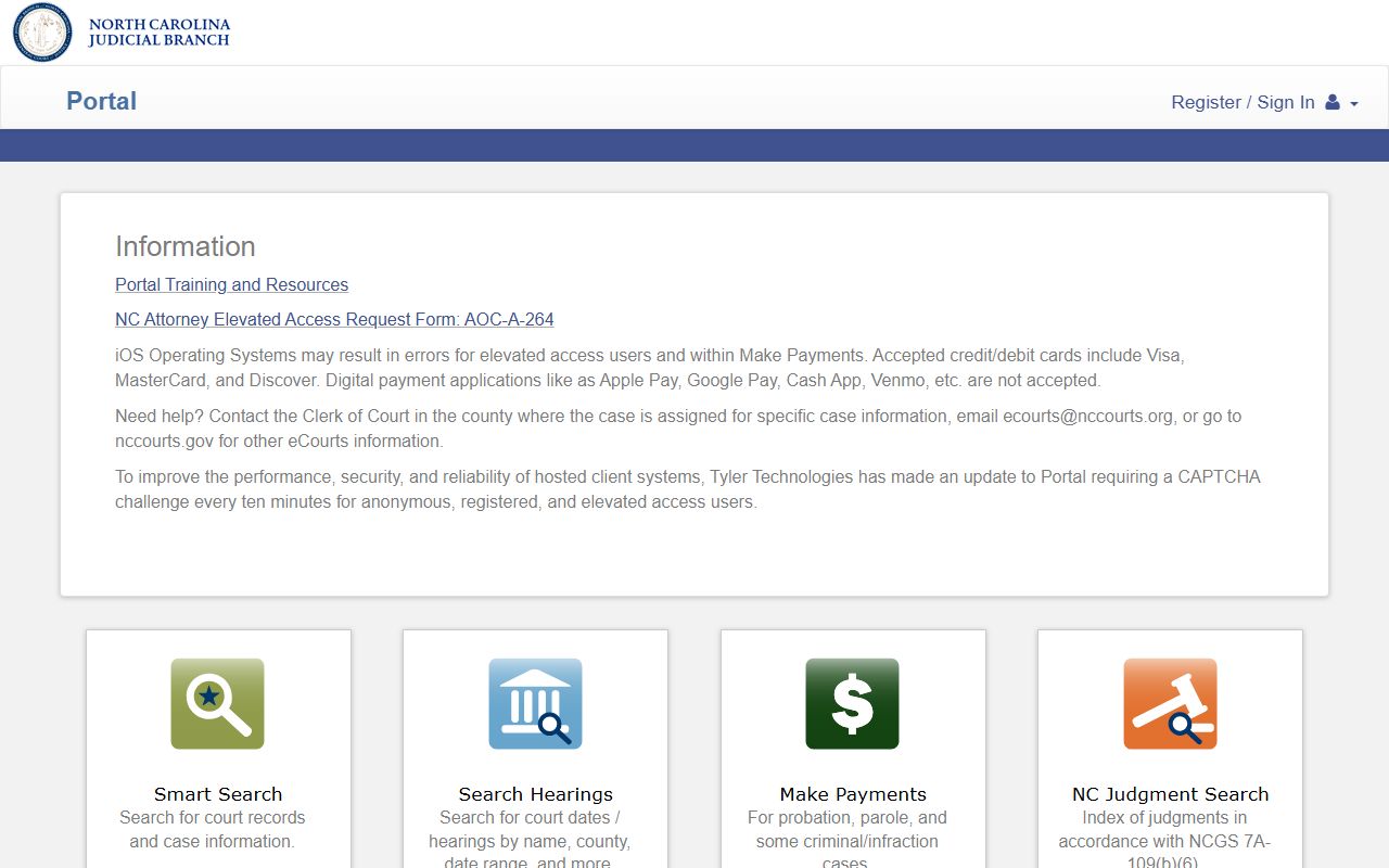 Pitt County court records eCourts Portal search