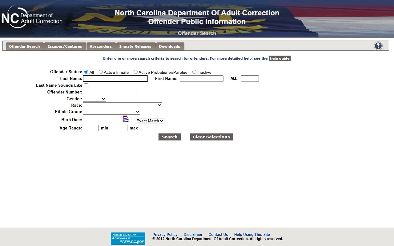 Pitt County inmate records NCDAC offender search